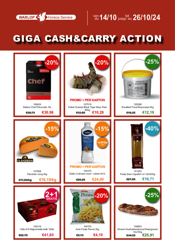 Cash & Carry Actie